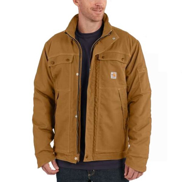 Carhartt FR Full Swing Quick Duck Coat in brown